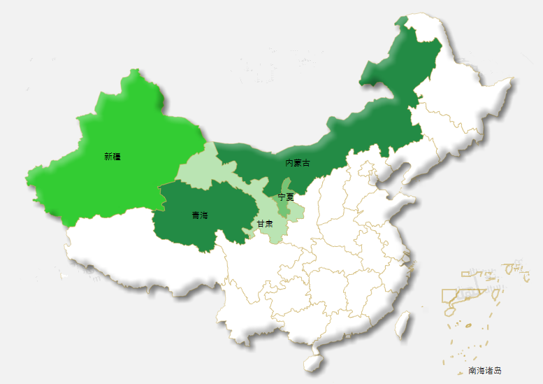 新疆福吉亞銷售區域